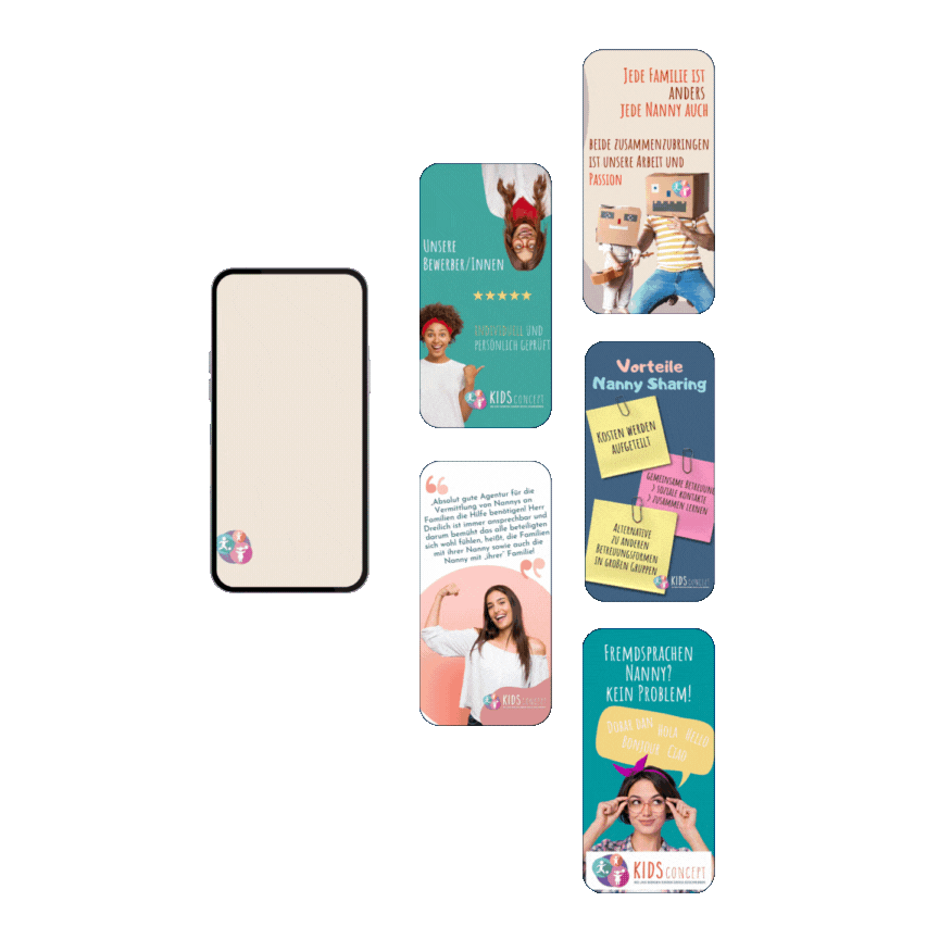 Instagram Story Ensemble für Kids Concept by Immagine Werbeagentur / Webagentur München