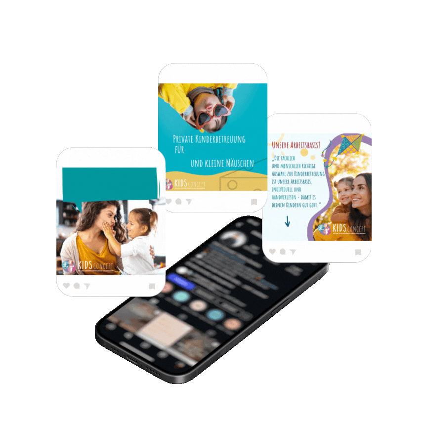Instagram Beiträge für Kids Concept by Immagine Werbeagentur / Webagentur München
