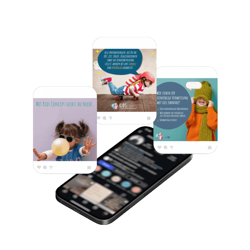 Instagram Beiträge für Kids Concept by Immagine Werbeagentur / Webagentur München