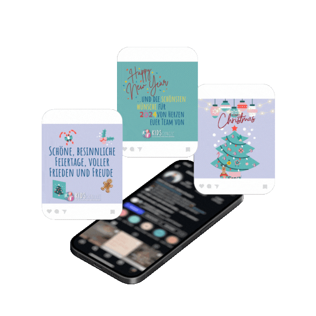 Instagram Beiträge zum Thema Weihnachts- und Neujahrswünsche für Kids Concept by Immagine Werbeagentur / Webagentur München