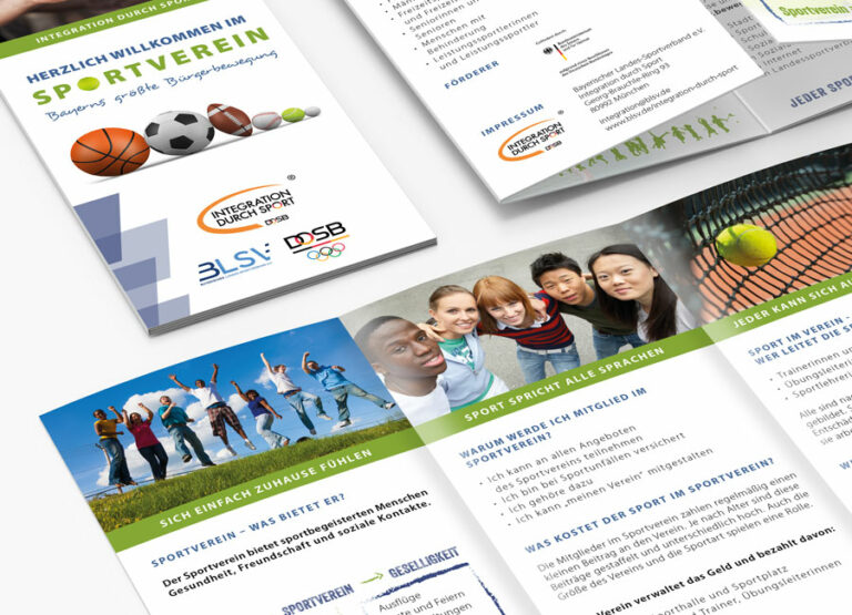 Flyer des Bayerischen Landes-Sportverband e.V. by Immagine Werbeagentur und Webagentur München