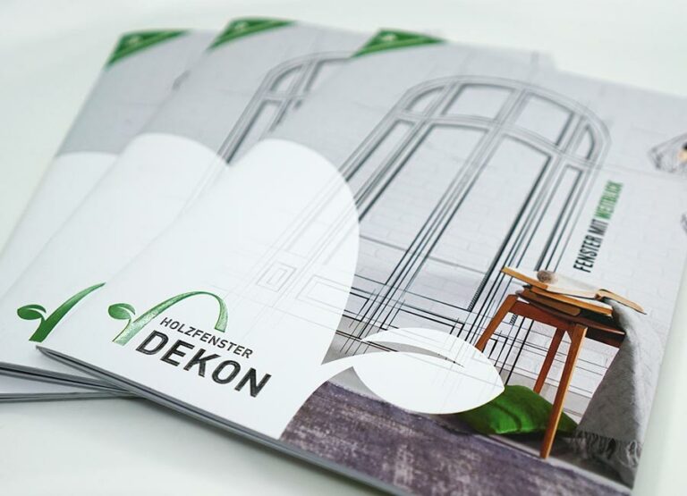 Image-/Produktfolders des Fensterherstellers DEKON by Immagine Werbeagentur und Webagentur München