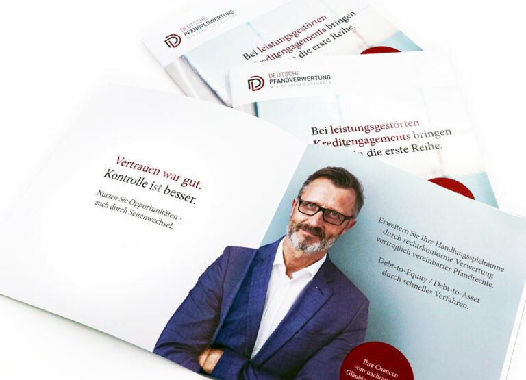 Mezzanine Folder für die Deutsche Pfandverwertung by Immagine Werbeagentur und Webagentur München