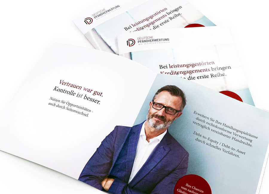 Mezzanine Folder für die Deutsche Pfandverwertung by Immagine Werbeagentur und Webagentur München