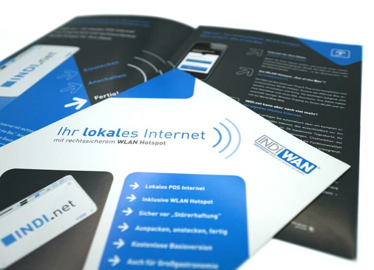 Folder für INDIWAN by Immagine Werbeagentur und Webagentur München