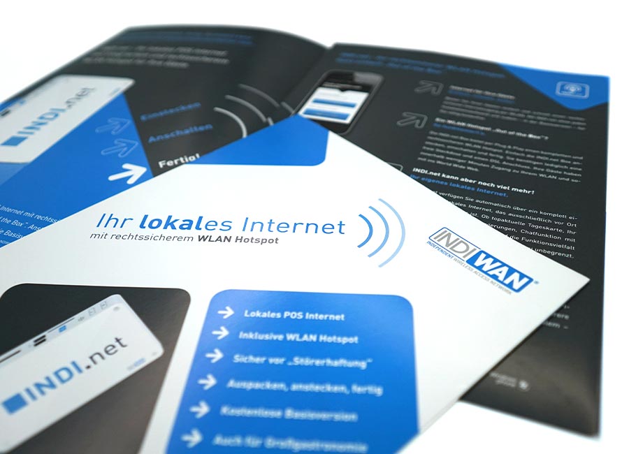 Folder für INDIWAN by Immagine Werbeagentur und Webagentur München