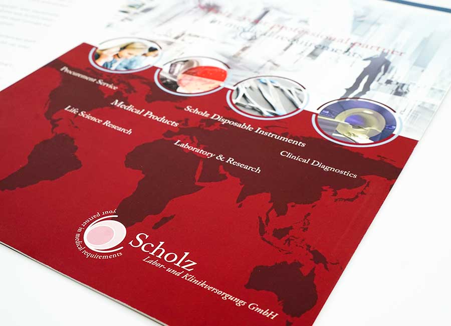 Broschüre für Scholz Klinikversorgung by Immagine Werbeagentur und Webagentur München